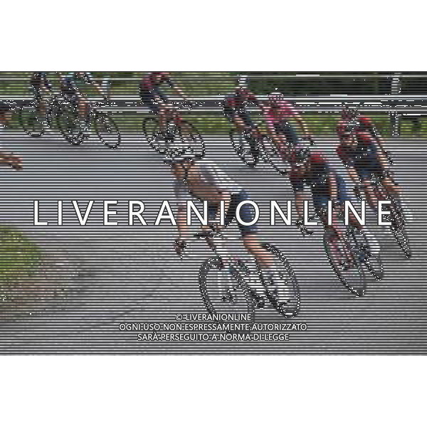24-05-2022 Giro D\'italia; Tappa 16 Salo - Aprica; 2022, Ineos - Grenadiers; Carapaz Antonio, Richard Antonio; Swift, Ben; ©SIROTTI/AGENZIA ALDO LIVERANI SAS