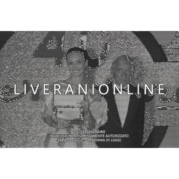 40a EDIZIONE CONSEGNA MASCHERE D\'ARGENTO CASINO\' CAMPIONE D\'ITALIA 1984-1985 NELLA FOTO ORIELLA DORELLA E RENATO RASCEL ©Archivio Giovanni Liverani/AG. ALDO LIVERANI SAS