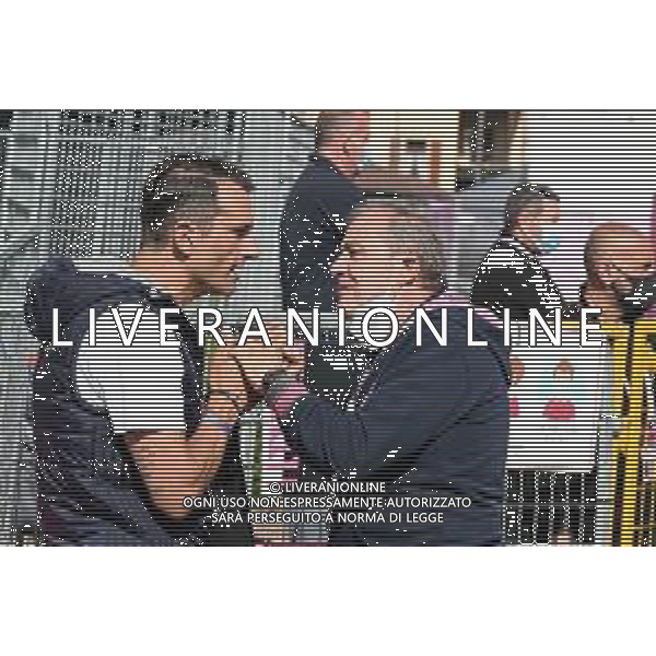 25-05-2022 Giro D\'italia; Tappa 17 Ponte Di Legno - Lavarone; Bennati, Daniele; Vegni, Mauro; Lavarone; ©SIROTTI/AGENZIA ALDO LIVERANI SAS