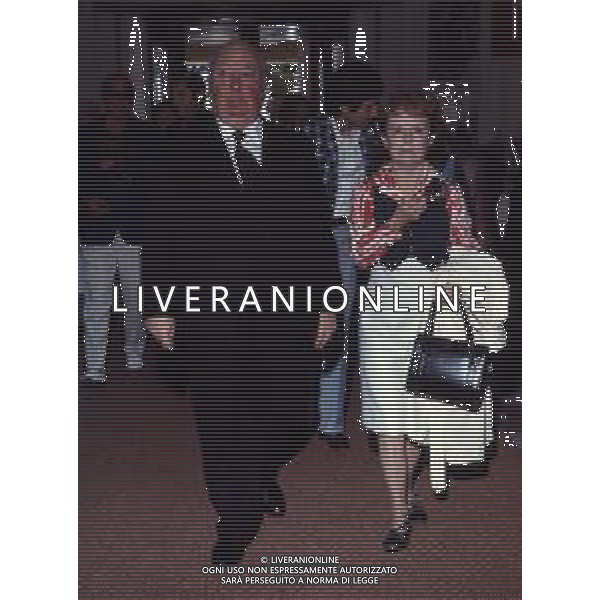 ARCHIVIO GIOVANNI LIVERANI NELLA FOTO ALFRED HITCHCOCK con la moglie AG ALDO LIVERANI