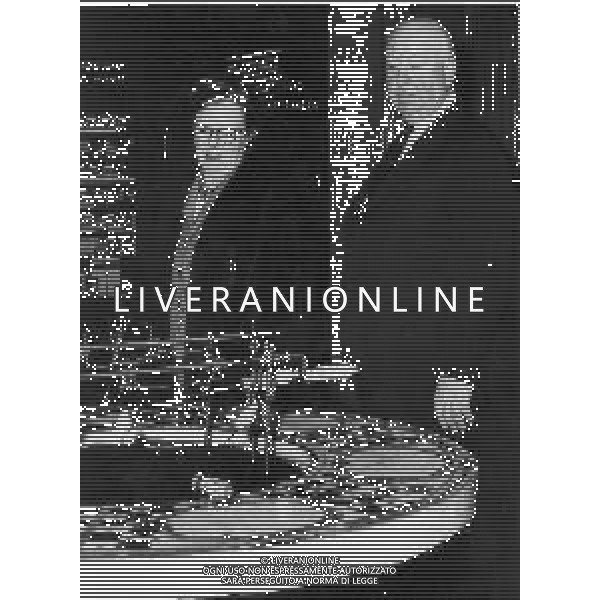 ARCHIVIO GIOVANNI LIVERANI NELLA FOTO ALFRED HITCHCOCK con la moglie AG ALDO LIVERANI