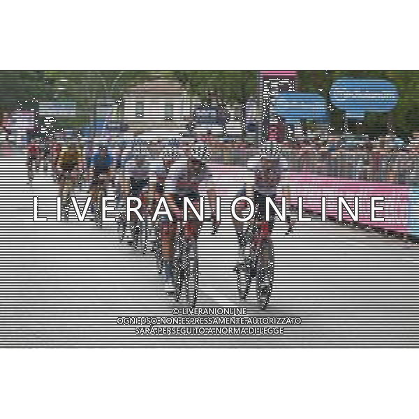 26-05-2022 Giro D\'italia; Tappa 18 Borgo Valsugana - Treviso; 2022, Trek - Segafredo; Mosca, Jacopo; Skjelmose Jensen, Mattias; Treviso; ©SIROTTI/AG. ALDO LIVERANI SAS