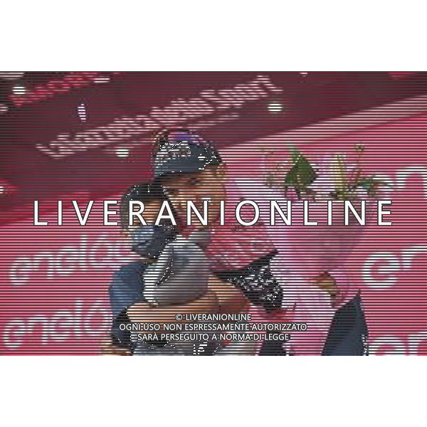 27-05-2022 Giro D\'italia; Tappa 19 Marano Lagunare - Santuario Di Castelmonte; 2022, Ineos - Grenadiers; Carapaz Antonio, Richard Antonio; Figlio Carapaz Antonio, Richard Antonio; Santuario Di Castelmonte; ©SIROTTI/AGENZIA ALDO LIVERANI SAS