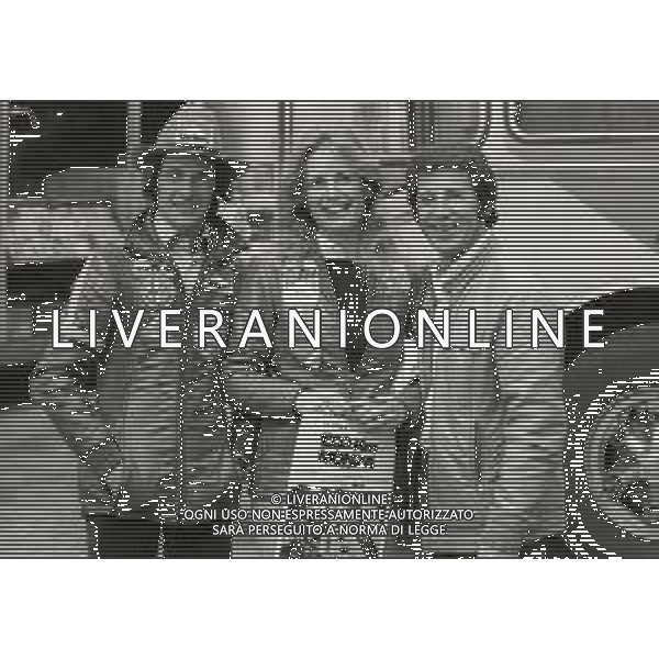 RETROSPETTIVA MARIO ANDRETTI PILOTA F1 NELLA FOTO MARIO ANDRETTI CON ARTURO MERZARIO A MONZA NELL\'ANNO 1974 AG ALDO LIVERANI SAS