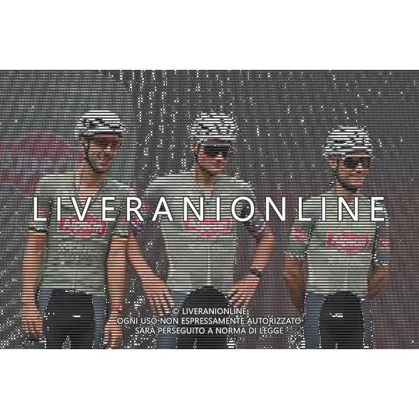 28-05-2022 Giro D\'italia; Tappa 20 Belluno - Passo Fedaia; 2022, Alpecin - Fenix; De Bondt, Dries; Van Der Poel, Mathieu; Oldani, Stefano; Belluno; FOTO STEFANO SIROTTI-AG ALDO LIVERANI SAS
