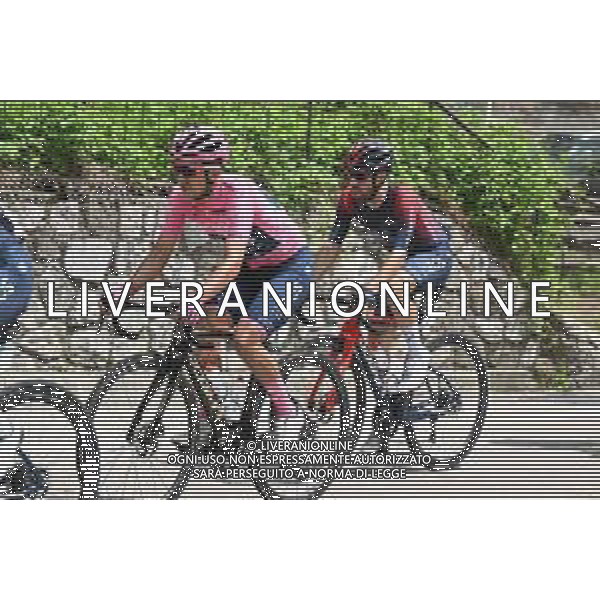 28-05-2022 Giro D\'italia; Tappa 20 Belluno - Passo Fedaia; 2022, Ineos - Grenadiers; Carapaz Antonio, Richard Antonio; Cencenighe Agordino; FOTO STEFANO SIROTTI-AG ALDO LIVERANI SAS