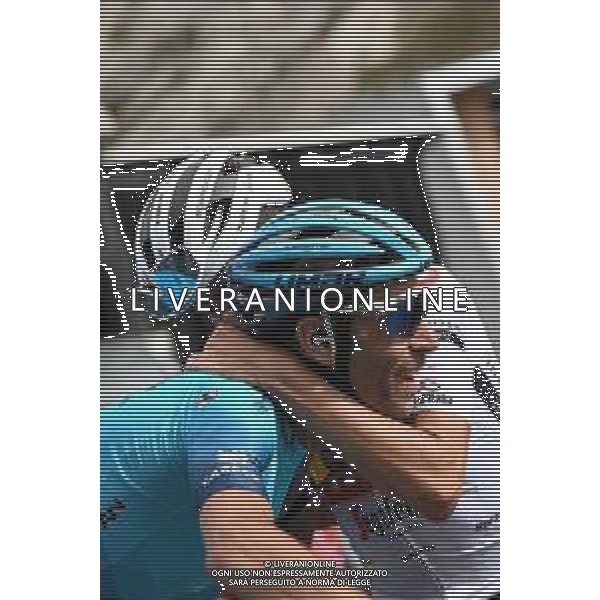 28-05-2022 Giro D\'italia; Tappa 20 Belluno - Passo Fedaia; 2022, Astana - Qazaqstan; 2022, Trek - Segafredo; Nibali, Vincenzo; Lopez, Juan Pedro; Passo Fedaia; ©SIROTTI/AGENZIA ALDO LIVERANI SAS