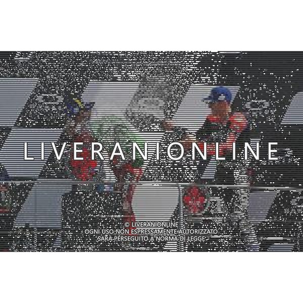 Alessio Marini/LMedia - Gran Premio d\'Italia Oakley Race - MotoGP World Championship<stagioneSportiva> May 29 2022 - Mugello International Circuit Scarperia (FI), Italy Gran Premio d\'Italia Oakley Race Photo showing: Mir Joan Spa Team Suzuki Ecstar Suzuki celebrates the victory @Alessio Marini/LiveMedia /AGENZIA ALDO LIVERANI SAS