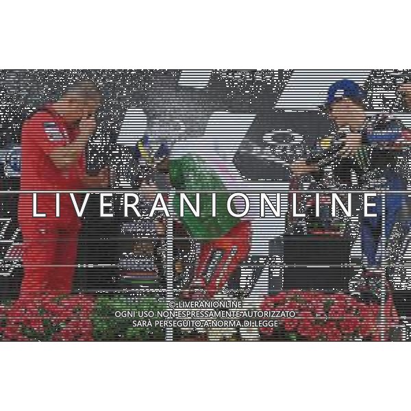 Alessio Marini/LMedia - Gran Premio d\'Italia Oakley Race - MotoGP World Championship<stagioneSportiva> May 29 2022 - Mugello International Circuit Scarperia (FI), Italy Gran Premio d\'Italia Oakley Race Photo showing: Mir Joan Spa Team Suzuki Ecstar Suzuki celebrates the victory @Alessio Marini/LiveMedia /AGENZIA ALDO LIVERANI SAS