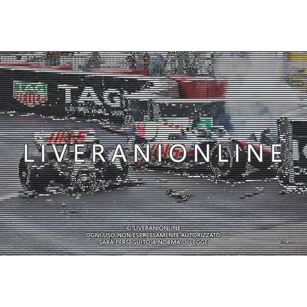Mick Schumacher (GER) Haas VF-22 crashed out of the race. 29.05.2022. Formula 1 World Championship, Rd 7, Monaco Grand Prix, Monte Carlo, Monaco, Race Day. - www.xpbimages.com, EMail: requests@xpbimages.com © Copyright: Batchelor / XPB Images/AGENZIA ALDO LIVERANI SAS - ITALY ONLY EDITORIAL USE ONLY