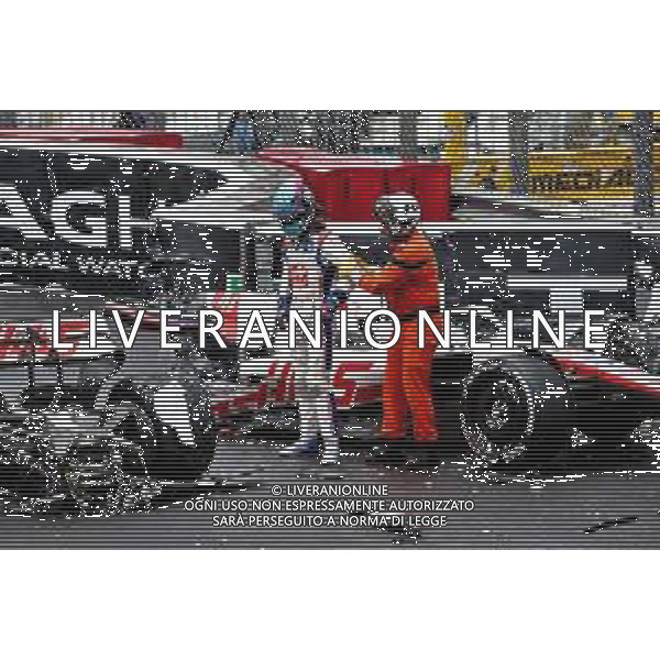 Mick Schumacher (GER) Haas VF-22 crashed out of the race. 29.05.2022. Formula 1 World Championship, Rd 7, Monaco Grand Prix, Monte Carlo, Monaco, Race Day. - www.xpbimages.com, EMail: requests@xpbimages.com © Copyright: Batchelor / XPB Images/AGENZIA ALDO LIVERANI SAS - ITALY ONLY EDITORIAL USE ONLY