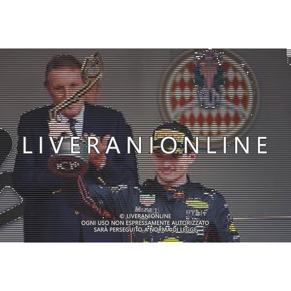 Max Verstappen (NLD) Red Bull Racing celebrates his third position on the podium. 29.05.2022. Formula 1 World Championship, Rd 7, Monaco Grand Prix, Monte Carlo, Monaco, Race Day. - www.xpbimages.com, EMail: requests@xpbimages.com © Copyright: Batchelor / XPB Images/AGENZIA ALDO LIVERANI SAS - ITALY ONLY EDITORIAL USE ONLY