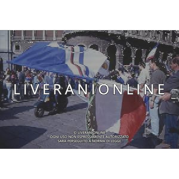 FESTEGGIAMENTI DEI TIFOSI DELLA SAMPDORIA PER LA VITTORIA DEL PRIMO SCUDETTO NEL CAMPIONATO 1990-1991 AG. ALDO LIVERANI SAS
