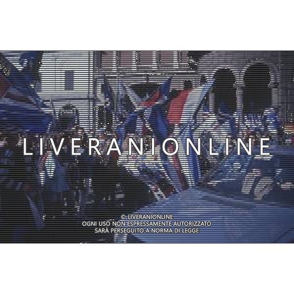 FESTEGGIAMENTI DEI TIFOSI DELLA SAMPDORIA PER LA VITTORIA DEL PRIMO SCUDETTO NEL CAMPIONATO 1990-1991 AG. ALDO LIVERANI SAS