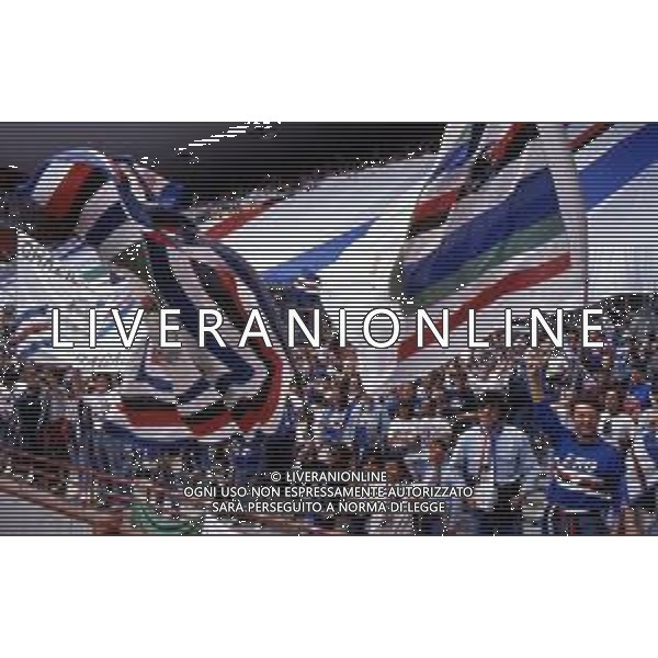 FESTEGGIAMENTI DEI TIFOSI DELLA SAMPDORIA PER LA VITTORIA DEL PRIMO SCUDETTO NEL CAMPIONATO 1990-1991 AG. ALDO LIVERANI SAS