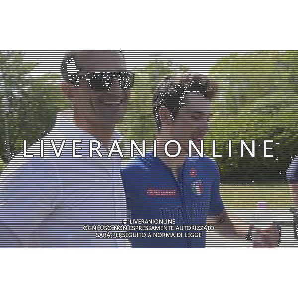 04-06-2022 Adriatica - Ionica Race; Tappa 01 Tarvisio - Monfalcone; 2022, Gazprom - Rusvelo; 2022, Italia; Scaroni, Christian; Bennati, Daniele; Monfalcone; ©SIROTTI/AGENZIA ALDO LIVERANI SAS