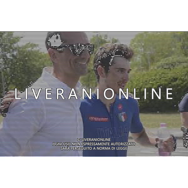 04-06-2022 Adriatica - Ionica Race; Tappa 01 Tarvisio - Monfalcone; 2022, Gazprom - Rusvelo; 2022, Italia; Scaroni, Christian; Bennati, Daniele; Monfalcone; ©SIROTTI/AGENZIA ALDO LIVERANI SAS
