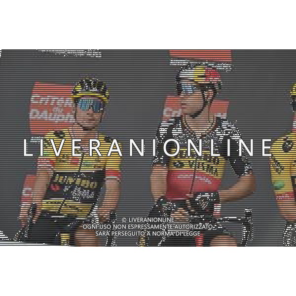 05-06-2022 Criterium Du Dauphine Libere; Tappa 01 La Voulte Sur Rhone - Beauchastel; 2022, Jumbo - Visma; Roglic, Primoz; Van Aert, Wout; La Voulte Sur Rhone; ©SIROTTI/AGENZIA ALDO LIVERANI SAS