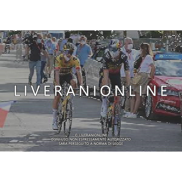05-06-2022 Criterium Du Dauphine Libere; Tappa 01 La Voulte Sur Rhone - Beauchastel; 2022, Jumbo - Visma; Roglic, Primoz; Van Aert, Wout; La Voulte Sur Rhone; ©SIROTTI/AGENZIA ALDO LIVERANI SAS