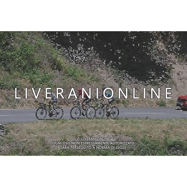 05-06-2022 Criterium Du Dauphine Libere; Tappa 01 La Voulte Sur Rhone - Beauchastel; 2022, Intermarche - Wanty Gobert; 2022, Arkea - Samsic; 2022, Beb Hotels - Pb Ktm; Huys, Laurens; Bouet, Maxime; Rolland, Pierre; ©SIROTTI/AGENZIA ALDO LIVERANI SAS