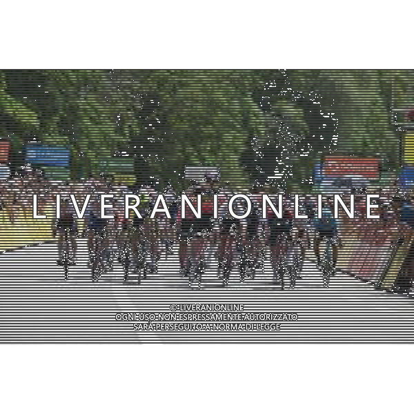 05-06-2022 Criterium Du Dauphine Libere; Tappa 01 La Voulte Sur Rhone - Beauchastel; 2022, Jumbo - Visma; 2022, Ineos - Grenadiers; Van Aert, Wout; Hayter, Ethan; Beauchastel; ©SIROTTI/AGENZIA ALDO LIVERANI SAS