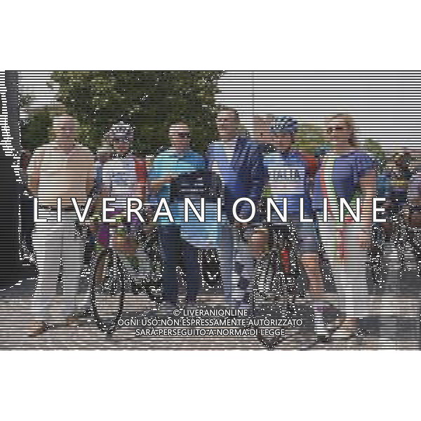05-06-2022 Adriatica - Ionica Race; Tappa 02 Castelfranco Veneto - Monte Grappa; 2022, Gazprom - Rusvelo; 2022, Bardiani - Csf Faizane; Scaroni, Christian; Zana, Filippo; Argentin, Moreno; Castelfranco Veneto; ©SIROTTI/AGENZIA ALDO LIVERANI SAS