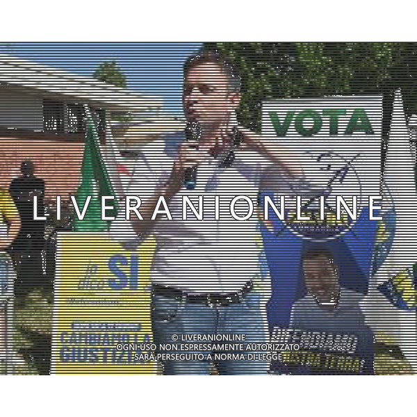 ¬© TVRG Matteo Salvini Magenta nella foto Fabrizio Cecchetti della Lega Nord Magenta 06-06-2022 Il leader della Lega Nord Matteo Salvini ha partecipato ad un evento organizzato per sostenere il candidato sindaco del centrodestra Luca Del Gobbo alle prossime elezioni amministrative foto Roberto Garavaglia/ag. Aldo Liverani sas/AGENZIA ALDO LIVERANI SAS