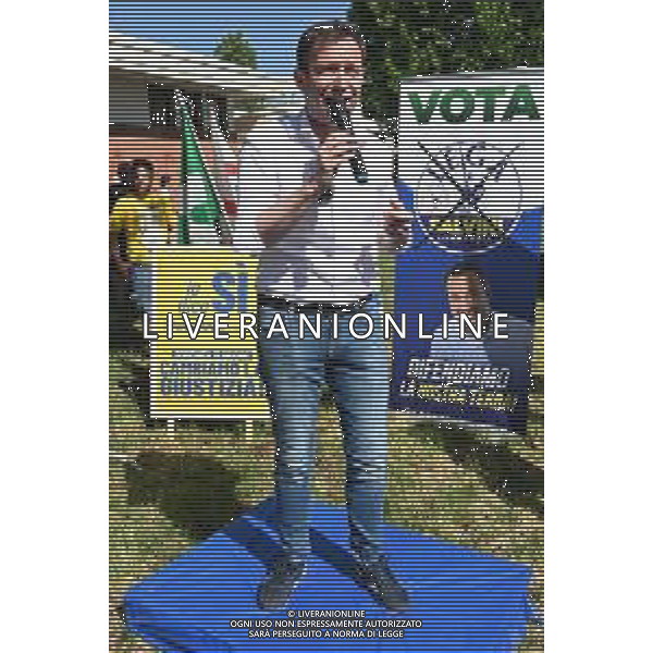 ¬© TVRG Matteo Salvini Magenta nella foto Fabrizio Cecchetti della Lega Nord Magenta 06-06-2022 Il leader della Lega Nord Matteo Salvini ha partecipato ad un evento organizzato per sostenere il candidato sindaco del centrodestra Luca Del Gobbo alle prossime elezioni amministrative foto Roberto Garavaglia/ag. Aldo Liverani sas/AGENZIA ALDO LIVERANI SAS
