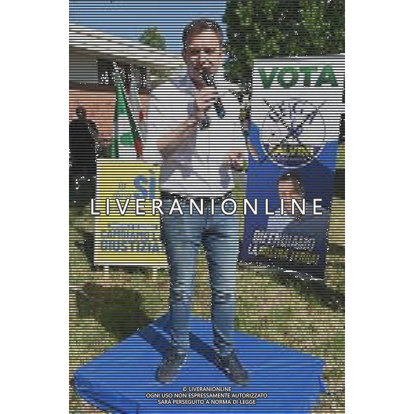 ¬© TVRG Matteo Salvini Magenta nella foto Fabrizio Cecchetti della Lega Nord Magenta 06-06-2022 Il leader della Lega Nord Matteo Salvini ha partecipato ad un evento organizzato per sostenere il candidato sindaco del centrodestra Luca Del Gobbo alle prossime elezioni amministrative foto Roberto Garavaglia/ag. Aldo Liverani sas/AGENZIA ALDO LIVERANI SAS