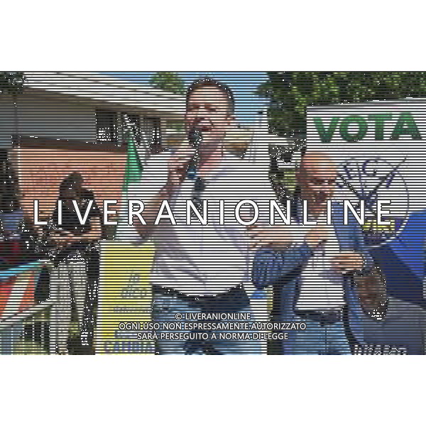 ¬© TVRG Matteo Salvini Magenta nella foto Fabrizio Cecchetti della Lega Nord Magenta 06-06-2022 Il leader della Lega Nord Matteo Salvini ha partecipato ad un evento organizzato per sostenere il candidato sindaco del centrodestra Luca Del Gobbo alle prossime elezioni amministrative foto Roberto Garavaglia/ag. Aldo Liverani sas/AGENZIA ALDO LIVERANI SAS