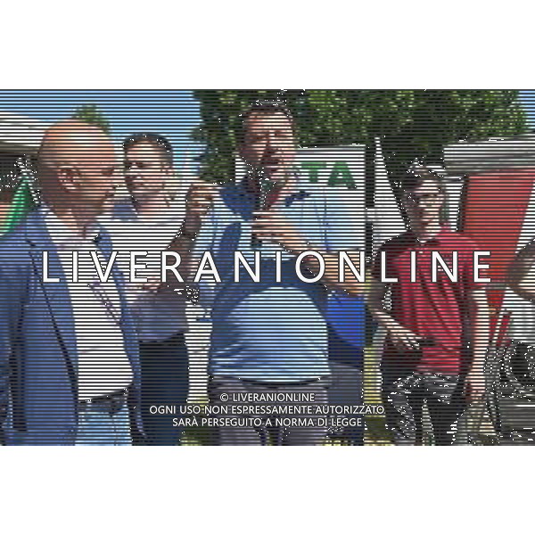 © TVRG Matteo Salvini Magenta nella foto Matteo Salvini Magenta 06-06-2022 Il leader della Lega Nord Matteo Salvini ha partecipato ad un evento organizzato per sostenere il candidato sindaco del centrodestra Luca Del Gobbo alle prossime elezioni amministrative foto Roberto Garavaglia/ag. Aldo Liverani sas/AGENZIA ALDO LIVERANI SAS