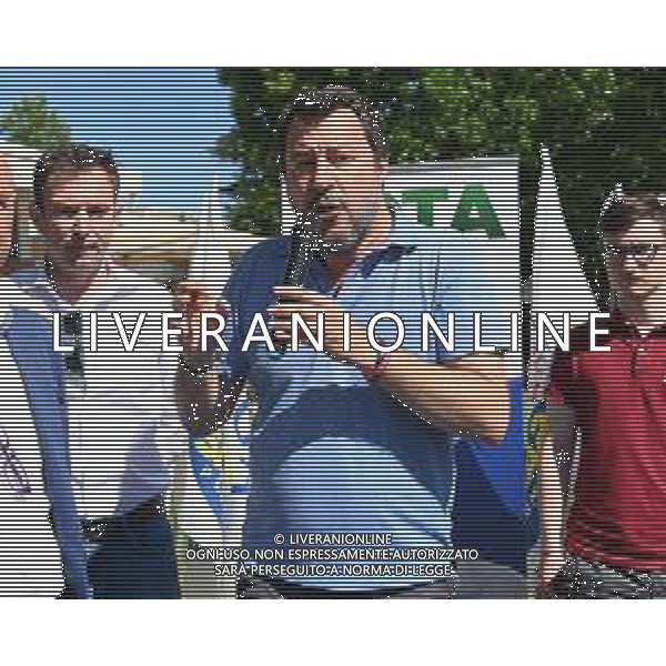 © TVRG Matteo Salvini Magenta nella foto Matteo Salvini Magenta 06-06-2022 Il leader della Lega Nord Matteo Salvini ha partecipato ad un evento organizzato per sostenere il candidato sindaco del centrodestra Luca Del Gobbo alle prossime elezioni amministrative foto Roberto Garavaglia/ag. Aldo Liverani sas/AGENZIA ALDO LIVERANI SAS