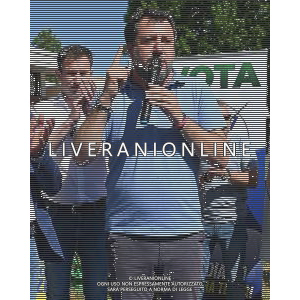 © TVRG Matteo Salvini Magenta nella foto Matteo Salvini Magenta 06-06-2022 Il leader della Lega Nord Matteo Salvini ha partecipato ad un evento organizzato per sostenere il candidato sindaco del centrodestra Luca Del Gobbo alle prossime elezioni amministrative foto Roberto Garavaglia/ag. Aldo Liverani sas/AGENZIA ALDO LIVERANI SAS