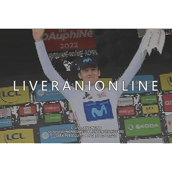 07-06-2022 Criterium Du Dauphine Libere; Tappa 03 Saint Paulien - Chastreix Sancy; 2022, Movistar; Jorgenson, Matteo; Chastreix Sancy; ©SIROTTI/AGENZIA ALDO LIVERANI SAS