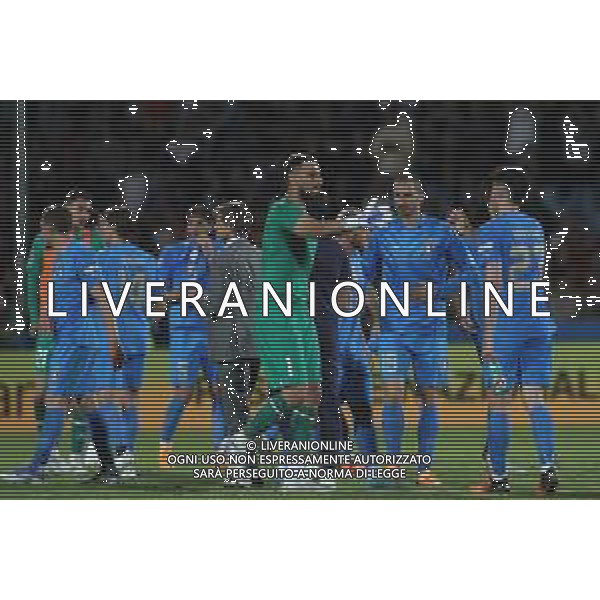 CESENA - UEFA Nations League girone A gruppo 3 - ITALIA vs UNGHERIA 07/06/2022 - nella foto: esultanza finale italia - gianluigi donnarumma con alessandro bastoni e leonardo bonucci ©Claudio Zamagni/Agenzi Aldo Liverani s.a.s. /AGENZIA ALDO LIVERANI SAS
