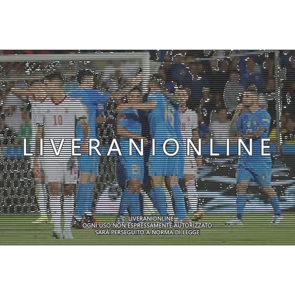 CESENA - UEFA Nations League girone A gruppo 3 - ITALIA vs UNGHERIA 07/06/2022 - nella foto: esultanza italia dopo il goal ©Claudio Zamagni/Agenzi Aldo Liverani s.a.s. /AGENZIA ALDO LIVERANI SAS