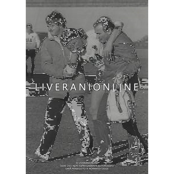 26-01-1986 VARESE-CAMPIONATO DI CALCIO SERIE C VARESE-FANO 1-0 NELLA FOTO INFORTUNIO GIOCATORE FANO AG ALDO LIVERANI SAS