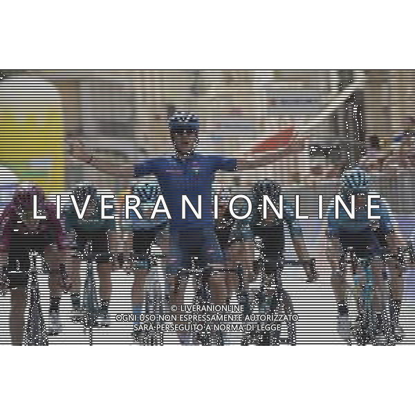 08-06-2022 Adriatica - Ionica Race; Tappa 05 Castelraimondo - Ascoli Piceno; 2022, Gazprom - Rusvelo; 2022, Corratec; 2022, Kern Pharma; Scaroni, Christian; Stojnic, Veljko; Miquel, Pau; Ascoli Piceno; ©SIROTTI/AGENZIA ALDO LIVERANI SAS