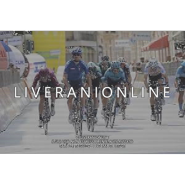 08-06-2022 Adriatica - Ionica Race; Tappa 05 Castelraimondo - Ascoli Piceno; 2022, Gazprom - Rusvelo; 2022, Corratec; 2022, Kern Pharma; Scaroni, Christian; Stojnic, Veljko; Miquel, Pau; Ascoli Piceno; ©SIROTTI/AGENZIA ALDO LIVERANI SAS