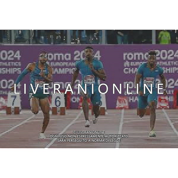 Kyree King (USA) Fred Kerley (USA) Isiah Young (USA) - Atletica Wanda Diamond League 2022 - Memorial Pietro Mennea - Athletics Internationals Roma 09.06.2022 ©Fabrizio Corradetti/LMedia/AGENZIA ALDO LIVERANI SAS