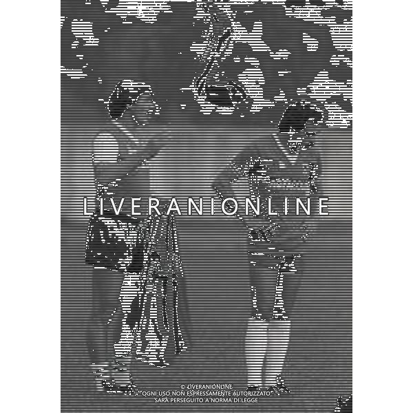 1983 UDINE ALLENAMENTO UDINESE CALCIO NELLA FOTO ENZO FERRARI E FRANCO CAUSIO AG ALDO LIVERANI SAS