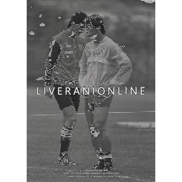 1983 UDINE ALLENAMENTO UDINESE CALCIO NELLA FOTO EDINHO E FABIO BRINI AG ALDO LIVERANI SAS