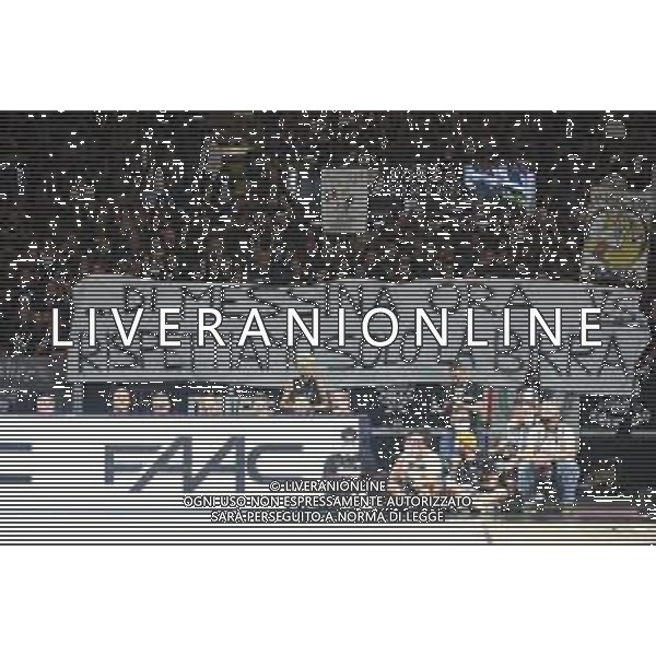 a banner against Ettore Messina (head coach of Armani Exchange Milano) - Virtus Segafredo Bologna vs AX Armani Exchange Milano - Campionato Basket Serie A Play off Gara 2 scudetto 10.06.2022 ©Michele Nucci/LMedia/AGENZIA ALDO LIVERANI SAS