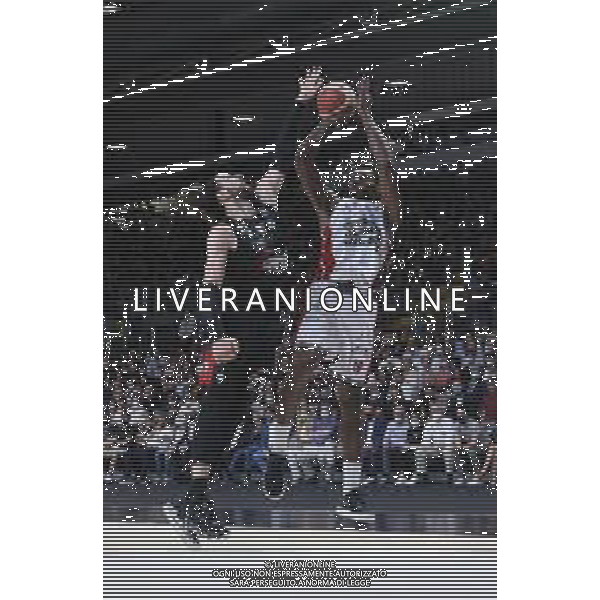 Paul Stephan Biligha (Armani Exchange Milano) (R) thwarted by Tornike Shengelia (Segafredo Virtus Bologna) - Virtus Segafredo Bologna vs AX Armani Exchange Milano - Campionato Basket Serie A Play off Gara 2 scudetto 10.06.2022 ©Michele Nucci/LMedia/AGENZIA ALDO LIVERANI SAS