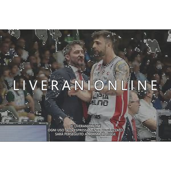 Gianmarco Pozzecco (assistant coach of Armani Exchange Milano)(L) andTommaso Baldasso (Armani Exchange Milano) - Virtus Segafredo Bologna vs AX Armani Exchange Milano - Campionato Basket Serie A Play off Gara 2 scudetto 10.06.2022 ©Michele Nucci/LMedia/AGENZIA ALDO LIVERANI SAS