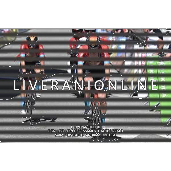 11-06-2022 Criterium Du Dauphine Libere; Tappa 07 Saint Chaffrey - Vaujany; 2022, Bahrain - Victorious; Haig, Jack; Caruso, Damiano; Vaujany; ©SIROTTI/AGENZIA ALDO LIVERANI SAS