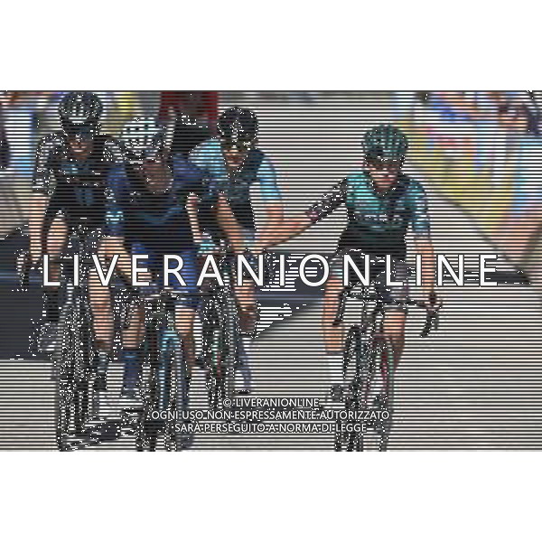 11-06-2022 Criterium Du Dauphine Libere; Tappa 07 Saint Chaffrey - Vaujany; 2022, Bora - Hansgrohe; 2022, Movistar; Fabbro, Matteo; Muhlberger, Gregor; Vaujany; ©SIROTTI/AGENZIA ALDO LIVERANI SAS