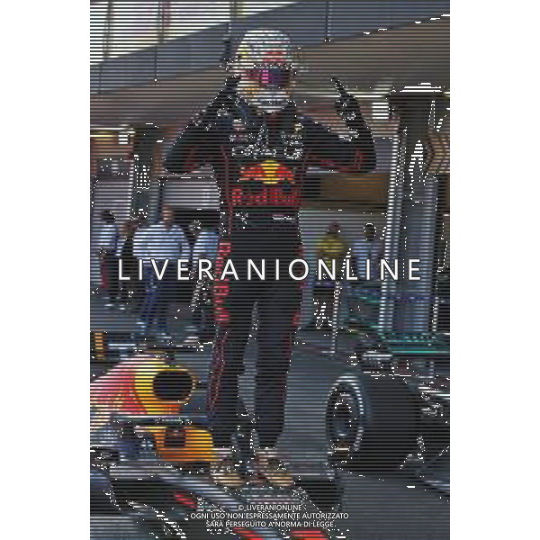 Race winner Max Verstappen (NLD) Red Bull Racing RB18 celebrates in parc ferme. 12.06.2022. Formula 1 World Championship, Rd 8, Azerbaijan Grand Prix, Baku Street Circuit, Azerbaijan, Race Day. - www.xpbimages.com, EMail: requests@xpbimages.com © Copyright: Coates / XPB Images/AGENZIA ALDO LIVERANI SAS - ITALY ONLY EDITORIAL USE ONLY