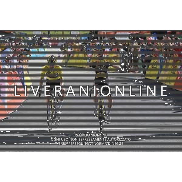 12-06-2022 Criterium Du Dauphine Libere; Tappa 08 Saint Alban Leysse - Plateau De Solaison; 2022, Jumbo - Visma; Vingegaard, Jonas; Roglic, Primoz; Plateau De Solaison; ©SIROTTI/AGENZIA ALDO LIVERANI SAS