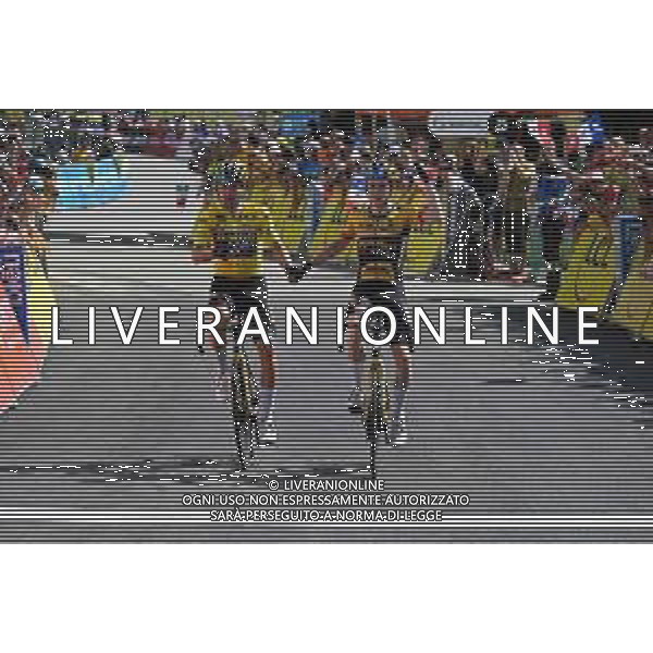 12-06-2022 Criterium Du Dauphine Libere; Tappa 08 Saint Alban Leysse - Plateau De Solaison; 2022, Jumbo - Visma; Vingegaard, Jonas; Roglic, Primoz; Plateau De Solaison; ©SIROTTI/AGENZIA ALDO LIVERANI SAS